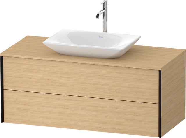 Duravit XViu Konsolenwaschtischunterbau wandhängend Natur Eiche Matt 1200x550x509 mm - XV47720B2300A XV47720B2300A00 von Duravit