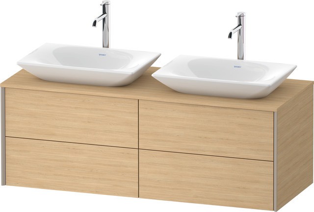 Duravit XViu Konsolenwaschtischunterbau wandhängend Natur Eiche Matt 1400x550x509 mm - XV4774BB13000 XV4774BB1300000 von Duravit