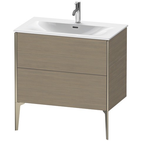 Duravit XViu Waschtischunterbau bodenstehend Eiche Terra Matt 810x480x591 mm - XV43020B1350A00 XV43020B1350A00 von Duravit