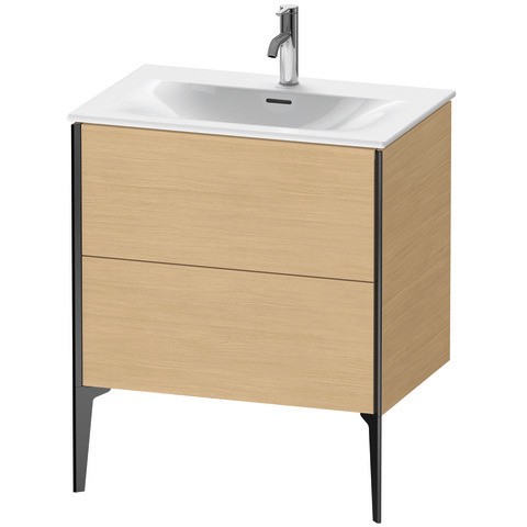 Duravit XViu Waschtischunterbau bodenstehend Natur Eiche Matt 710x480x591 mm - XV43010B2300A00 XV43010B2300A00 von Duravit