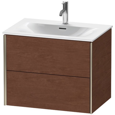 Duravit XViu Waschtischunterbau wandhängend Amerikanischer Nussbaum Matt 710x480x557 mm - XV41330B11 XV41330B1130A00 von Duravit