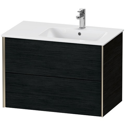 Duravit XViu Waschtischunterbau wandhängend Eiche Schwarz Matt 810x480x560 mm - XV41590B1160E00 XV41590B1160E00 von Duravit