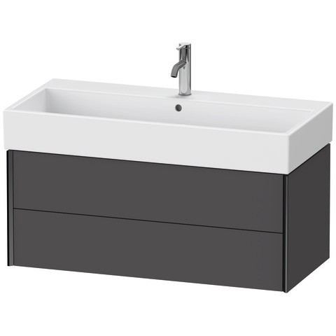 Duravit XViu Waschtischunterbau wandhängend Graphit Matt 984x454x397 mm - XV43370B2490A00 XV43370B2490A00 von Duravit