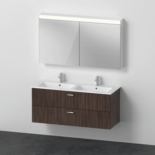 Duravit Xbase, Möbel-Set wandhängend, mit LED-Spiegelschrank, Waschtisch und Waschtischunterschrank, Breite 1270 mm, XB006805353 von Duravit
