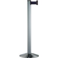 Personen-Leitsystem Extend, Ständer satiniert, Gurtfarbe navy von Via Guide®