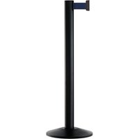 Personen-Leitsystem Extend, Ständer schwarz, Gurtfarbe dunkelblau von Via Guide®