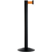 Personen-Leitsystem Extend, Ständer schwarz, Gurtfarbe neonorange von Via Guide®