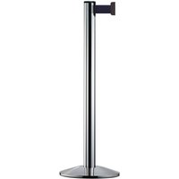 Personen-Leitsystem Extend, Ständer verchromt, Gurtfarbe navy von Via Guide®