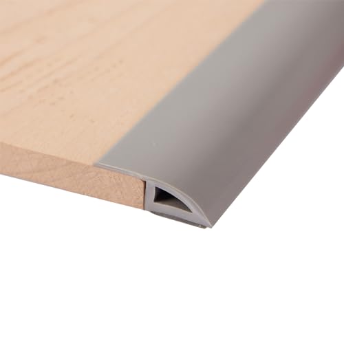 1M Übergangsprofil Selbstklebend PVC Übergangsleiste türschwellen leiste übergangsleiste selbstklebend Abschlussprofil Tür Schwellen höhenausgleichsprofil Höhe zwischen 7-10 mm (Grau) von Durdiiy