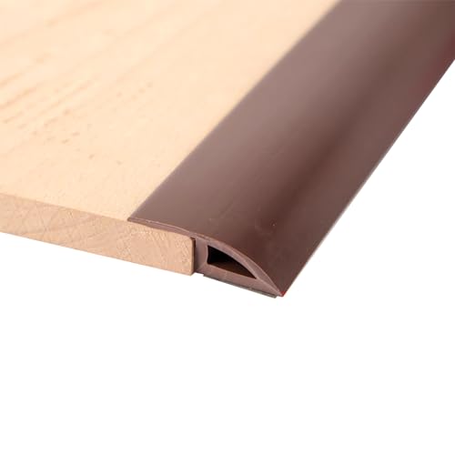 Durdiiy 1M Übergangsprofil Selbstklebend PVC Übergangsleiste türschwellen leiste übergangsleiste selbstklebend Abschlussprofil Tür Schwellen höhenausgleichsprofil Höhe zwischen 7-10 mm (Kaffeefarbe) von Durdiiy
