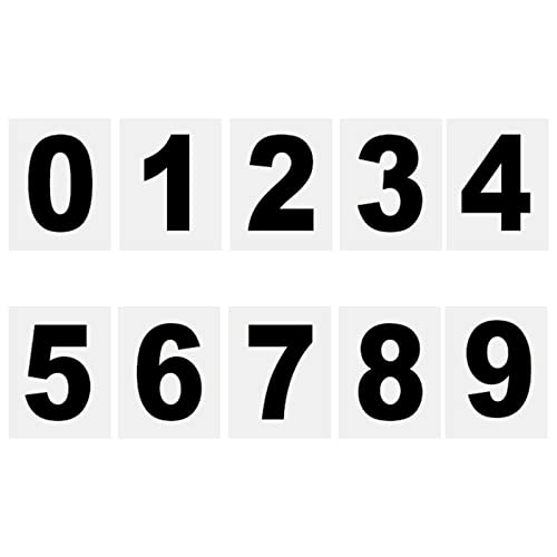 3-Pack Hausnummer zum aufkleben Zahlen-Aufkleber Reflektierend Höhe 74mm/ 3" Hausnummernschild wasserdicht Hausnummer Buchstaben Nummern Selbstklebende Klebezahlen für Mülltonne, Briefkasten (schwarz) von Durdiiy