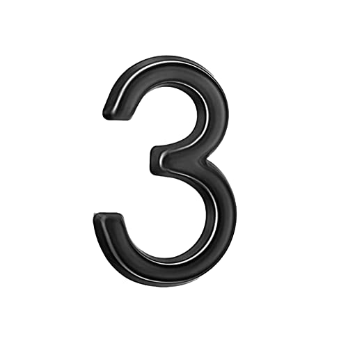 Hausnummer 0-9 Straßennummer und Türnummer Höhe 5cm/ 1.96inch Selbstklebende Haus-Nummer schwarz, Türnummern Signage, Adressnummer, Hausnummern, Zahlen-Aufkleber für Briefkasten, Tür, Hotel (3) von Durdiiy