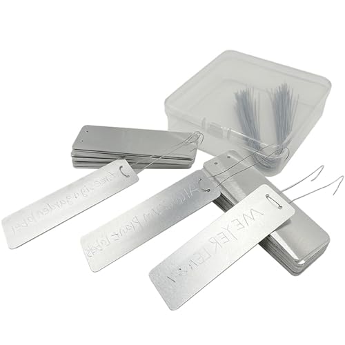 Pflanzenschilder Aluminium, 25 Stück Pflanzenetiketten mit Correa de cable, Pflanzenstecker 8.2x2.5 CM,Schilder Beschriftung, Stecketiketten Pflanzen, Gartenetikettenanhänger, für den Außenbereich von Durdiiy