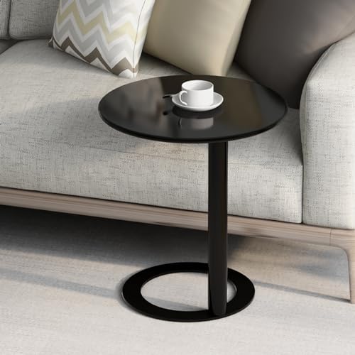 Durecoform Beistelltisch in C-Form – moderner runder Couchtisch mit Metallrahmen für Wohnzimmer oder Nachttisch, ideal für kleine Räume Durecoform Beistelltisch in C-Form – moderner runder Couchtisch mit Metallrahmen für Wohnzimmer oder Nachttisch, ideal für kleine Räume von Durecoform