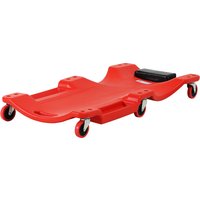 DURHAND KFZ Rollbrett Werkstattliege Montagerollbrett mit 6 Rollen Rot Tragkraft 120 kg für Autoarbeiten & Reparaturen   Aosom.de von DURHAND