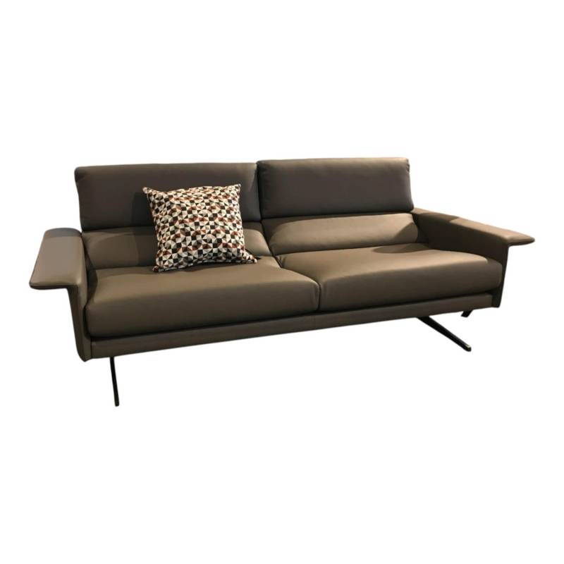 Sofa Brooklyn Leder PG500 Chamo Lava Grau von Durlet