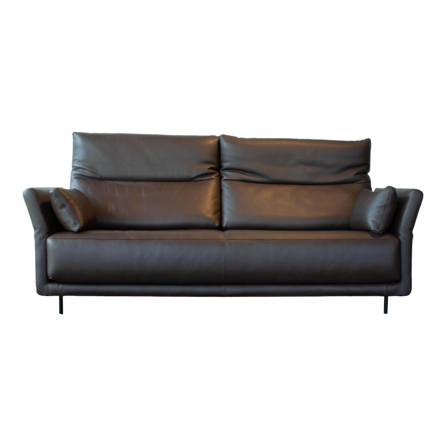 Sofa Nido Bezug Leder Sierra Braun Mit 2 Verstellbaren Rückenkissen Inkusive 2 A... von Durlet