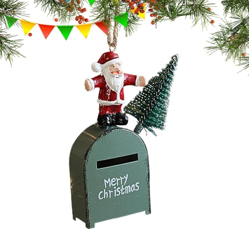 Christbaumschmuck, Briefkastenverzierung für Weihnachten | dekorativer Briefkasten aus Weihnachtseisen, Weihnachtsbaumschmuck, hängender Briefkasten, Briefkasten von Duroecsain