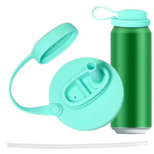 Deckel für Soda-Dosen | wiederverwendbarer Deckel für Dosen mit Strohhalm – wasserdichter Topper aus Silikon, staubdicht, wiederverwendbar für Getränke Bier von Duroecsain