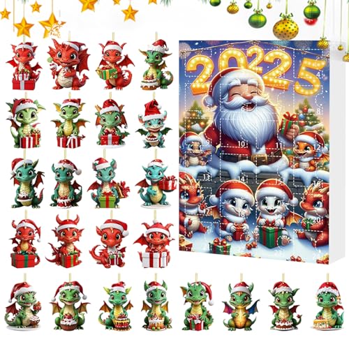 Dinosaur Advent,24 Tage Weihnachts Countdown Kalender Mit 24 Überraschungen | 2D flache Acryl Ornamente für Erwachsene Kinder tägliche Familienaktivität Klassenzimmer Schule Feiertag Dinosaur Advent,24 Tage Weihnachts Countdown Kalender Mit 24 Überraschungen | 2D flache Acryl Ornamente für Erwachsene Kinder tägliche Familienaktivität Klassenzimmer Schule Feiertag von Duroecsain