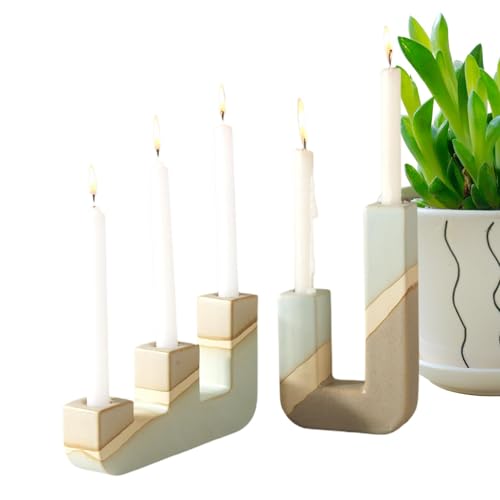 Duroecsain Abstrakter Kerzenhalter, kegelförmig, modern, Set mit 2 Keramik-Kerzenhaltern für Kerzenhalter | Dekorative Kerzenhalter für Esstisch, Couchtisch im Wohnzimmer Duroecsain Abstrakter Kerzenhalter, kegelförmig, modern, Set mit 2 Keramik-Kerzenhaltern für Kerzenhalter | Dekorative Kerzenhalter für Esstisch, Couchtisch im Wohnzimmer von Duroecsain