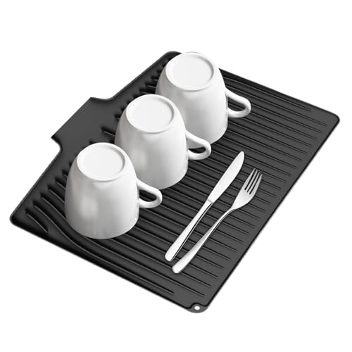 Duroecsain Abtropfmatte aus Silikon, rutschfeste Unterlage für Möbel, wärmeisolierend, Arbeitsplatte für Spüle, Alltag, Küche, Bad, Wohnzimmer, Apartment von Duroecsain
