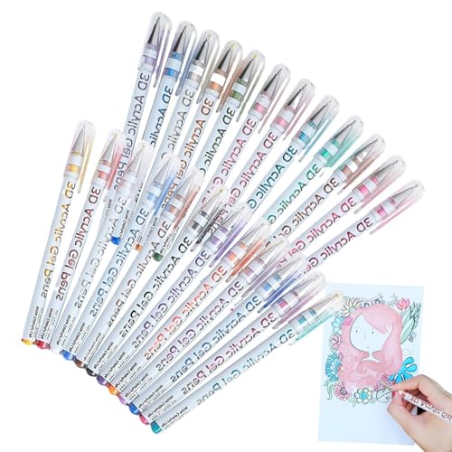 Duroecsain Acrylstifte | Gelmalstifte Zum Ausmalen Für Erwachsene,Bastel Zeichen Malstifte für Stein Holz Stoff Papier Kreativprojekte Duroecsain Acrylstifte | Gelmalstifte Zum Ausmalen Für Erwachsene,Bastel Zeichen Malstifte für Stein Holz Stoff Papier Kreativprojekte von Duroecsain