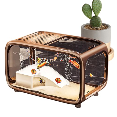 Duroecsain Aquarium – Miniatur-Landschaft für Betta – klarer Lebensraum aus Acryl für Schildkröten und Schnecken Duroecsain Aquarium – Miniatur-Landschaft für Betta – klarer Lebensraum aus Acryl für Schildkröten und Schnecken von Duroecsain