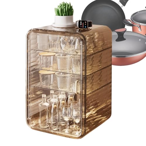 Duroecsain Aufbewahrungs-Organizer für Teeservice, staubdichtes Abtropfgestell für Tassen, Aufbewahrungsbox aus transparentem Acryl, staubdichter Tassen-Organizer – Organizer Duroecsain Aufbewahrungs-Organizer für Teeservice, staubdichtes Abtropfgestell für Tassen, Aufbewahrungsbox aus transparentem Acryl, staubdichter Tassen-Organizer – Organizer von Duroecsain