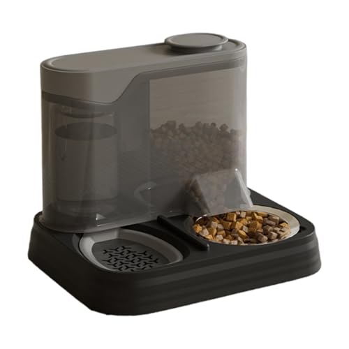Duroecsain Automatischer Futterspender für Katzen | große Kapazität für Tierfutter – 2-in-1-Futterspender, wasserdicht, für Reisen, Urlaub, Wohnung und Haushalte für mehrere Tiere von Duroecsain