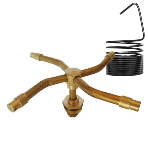 Duroecsain Automatischer Rotationsregner – 360 Grad drehbares Bewässerungssystem mit Sprinkler – 360° Bewässerungskopf für Außenbereich, Haus und Grünflächen von Duroecsain