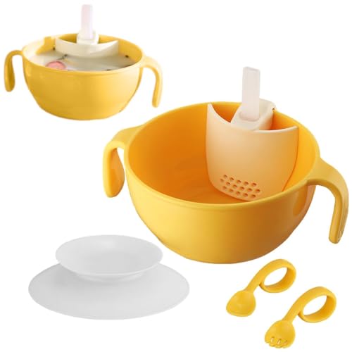Duroecsain Baby-Futterschüssel, Saugschüssel, Baby-Trinkhalmschale aus Silikon, für Kleinkinder, abnehmbar, kein Füttern ohne Verrutschen Duroecsain Baby-Futterschüssel, Saugschüssel, Baby-Trinkhalmschale aus Silikon, für Kleinkinder, abnehmbar, kein Füttern ohne Verrutschen von Duroecsain