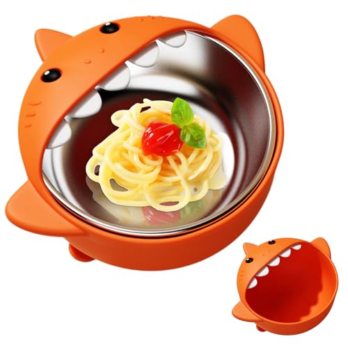 Duroecsain Babyschalen aus Edelstahl mit Saugnapf | Babyschalen rutschfest – Modell Hai – Lerngeschirr für Mahlzeiten zu Hause Reise Krippe Duroecsain Babyschalen aus Edelstahl mit Saugnapf | Babyschalen rutschfest – Modell Hai – Lerngeschirr für Mahlzeiten zu Hause Reise Krippe von Duroecsain
