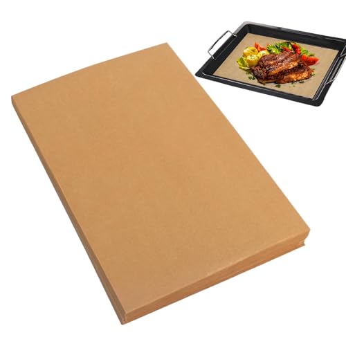 Duroecsain Backpapier zum Backen, Backpapier | Pergamentpapier Blätter ungebleicht | 100 x antihaftbeschichtetes Backpapier, antihaftbeschichtetes Backpapier für von Duroecsain