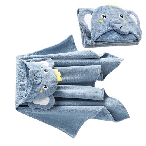 Duroecsain Badetuch für Kinder, schnell trocknendes Strandtuch mit Elefanten-Kapuze, weiches und saugfähiges Duschtuch, 59 x 35,4 Zoll für Jungen und Duroecsain Badetuch für Kinder, schnell trocknendes Strandtuch mit Elefanten-Kapuze, weiches und saugfähiges Duschtuch, 59 x 35,4 Zoll für Jungen und von Duroecsain