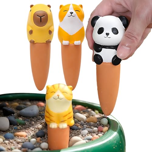 Duroecsain Bewässerungsspitzen für Pflanzen, Bewässerungsgerät für Blumentöpfe, Set mit 4 automatischen Bewässerungsspitzen für Hintergarten, Rasen, Innen und Außenbereiche von Duroecsain