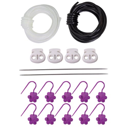 Duroecsain Blocker für Stricknadeln | Set mit 4 Schutzkappen für Nadeln, Metallnadeln, Marker, Kordeln & Häkelzubehör für und von Duroecsain