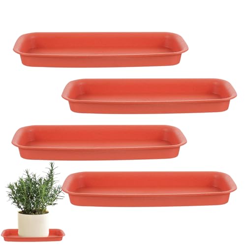 Duroecsain Blumentopf-Tablett, 4 Stück, Drainage-Tablett, leicht und atmungsaktiv, mit Tropfschale, für den Außenbereich, Garten, Balkon, Bäume Duroecsain Blumentopf-Tablett, 4 Stück, Drainage-Tablett, leicht und atmungsaktiv, mit Tropfschale, für den Außenbereich, Garten, Balkon, Bäume von Duroecsain