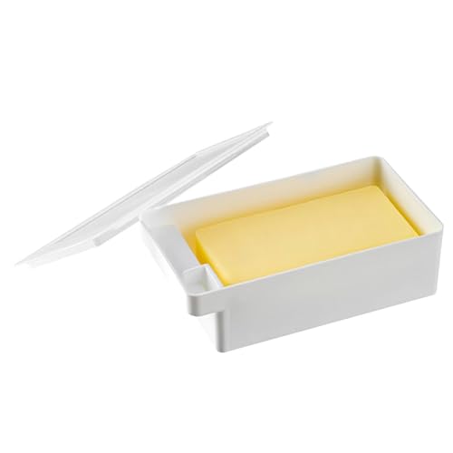 Duroecsain Butterhalter, Käsehalter, rechteckige Butterdose mit Deckel, tragbarer Cremewächter, multifunktionales Küchenzubehör für Theke, Kühlschrank Duroecsain Butterhalter, Käsehalter, rechteckige Butterdose mit Deckel, tragbarer Cremewächter, multifunktionales Küchenzubehör für Theke, Kühlschrank von Duroecsain