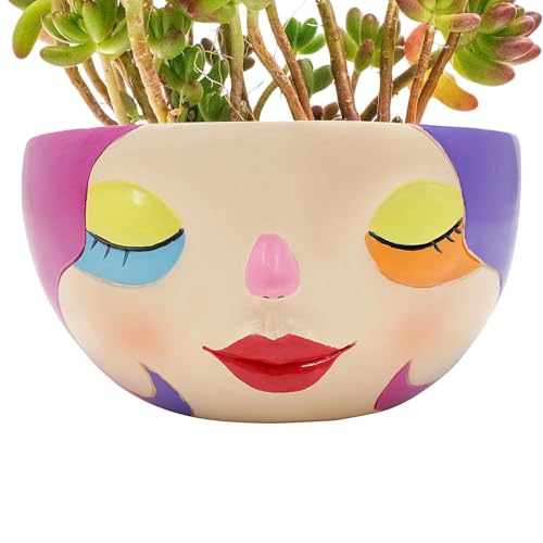 Duroecsain Chefpflanzer, Pflanzgefäß für Gesicht | Blumentopf aus Sukkulentenharz | Blumenhalter, modern, ästhetisch, weiblich, für Büro, Tisch, Garten, Schlafzimmer, Ort Duroecsain Chefpflanzer, Pflanzgefäß für Gesicht | Blumentopf aus Sukkulentenharz | Blumenhalter, modern, ästhetisch, weiblich, für Büro, Tisch, Garten, Schlafzimmer, Ort von Duroecsain