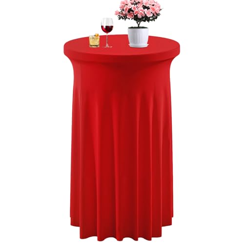 Duroecsain Cocktail Tischdecke,Spandex Stretch Cocktailtischdecke Weihnachten - Waschbare Maßgeschneiderte Partytischdecken Deko Für Zuhause Innenbereich Außenbereich Hochzeiten Restaurant Pub Bistro von Duroecsain