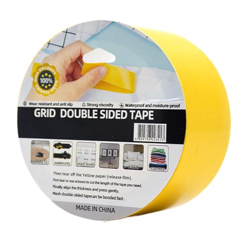 Duroecsain Doppelseitiges Klebeband, doppelseitiges Klebeband – Rolle mit abnehmbarem Klebeband, Album-Autocker mit Netz aus Glasfaser, Tischlerbedarf, Handwerk für die Schule Duroecsain Doppelseitiges Klebeband, doppelseitiges Klebeband – Rolle mit abnehmbarem Klebeband, Album-Autocker mit Netz aus Glasfaser, Tischlerbedarf, Handwerk für die Schule von Duroecsain
