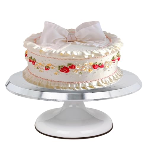 Duroecsain Drehbarer Kuchenständer aus Metall, Drehbarer Kuchenständer - Legierungs-Kuchendrehtisch, geräuschloser Drehbarer Tortenständer, Kuchenständer, Backwerkzeuge, Tablett Duroecsain Drehbarer Kuchenständer aus Metall, Drehbarer Kuchenständer - Legierungs-Kuchendrehtisch, geräuschloser Drehbarer Tortenständer, Kuchenständer, Backwerkzeuge, Tablett von Duroecsain