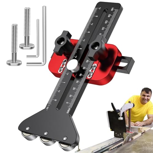Duroecsain Dünne Rip-Führungsschiene, feine Rip-Schablone, verstellbare Strip-Containerführung Jig – Zaun von Zubehör für Tischsägen aus Holz mit 3 Riemenscheiben für die Bandsäge Duroecsain Dünne Rip-Führungsschiene, feine Rip-Schablone, verstellbare Strip-Containerführung Jig – Zaun von Zubehör für Tischsägen aus Holz mit 3 Riemenscheiben für die Bandsäge von Duroecsain