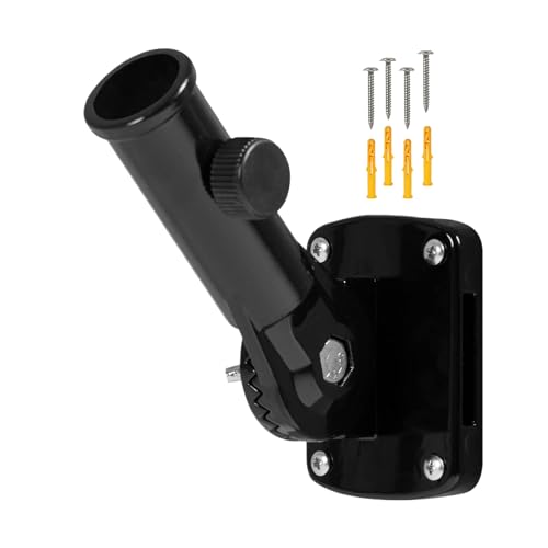 Duroecsain Fahnenmast Halterung | Verstellbare Fahnenmast Wandhalterung - Aluminiumlegierung Korrosionsgeschützter Halter 2,54 cm Innendurchmesser für Balkon Boot von Duroecsain