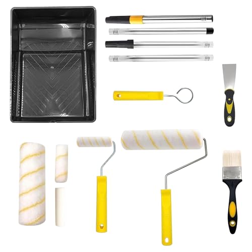 Duroecsain Farbrollen-Set | große Farbwalze | ergonomischer Pinsel mit ausziehbarem und tropffreiem Behälter für Betonböden, Möbel und Sockelleisten Duroecsain Farbrollen-Set | große Farbwalze | ergonomischer Pinsel mit ausziehbarem und tropffreiem Behälter für Betonböden, Möbel und Sockelleisten von Duroecsain