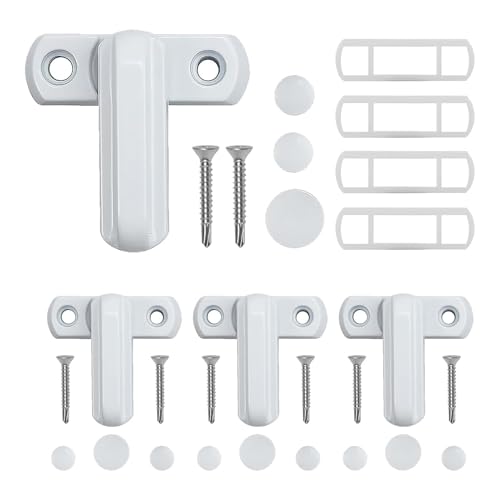 Duroecsain Fenstersicherheitsschlösser - Mehrfachpack Schiebetürverschluss,Diebstahlsicherer robuster Aluminiumlegierungs-Riegel für Schiebetüren in Wohnungen Hotels und Haushalten Duroecsain Fenstersicherheitsschlösser - Mehrfachpack Schiebetürverschluss,Diebstahlsicherer robuster Aluminiumlegierungs-Riegel für Schiebetüren in Wohnungen Hotels und Haushalten von Duroecsain