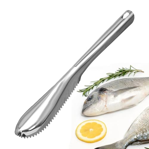 Duroecsain Fischmaßstab, Fisch-Entferner – ergonomischer Griff zur Retuschierung von Fischen, Descaler Cleaning Peeler von Duroecsain