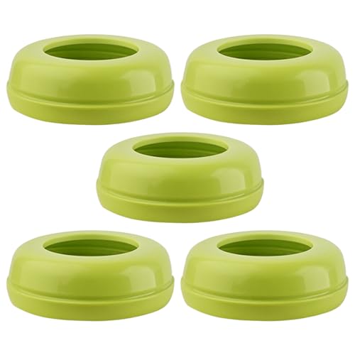 Duroecsain Flaschennippel-Ringschellen, Schraubklemmen für Babyflaschen, Verpackung von 5 Tassen mit Nippelschrauben | Zubehör für Babyflaschen von Duroecsain