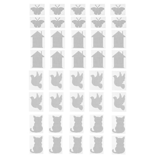 Duroecsain Fly Screen Reparatur Set, 40 Stück Window tür Patch Reparatur Fliegennetz-Reparaturset, 4 Größen Window tür Patch Reparatur, Moskitonetz, Fly Screen von Duroecsain